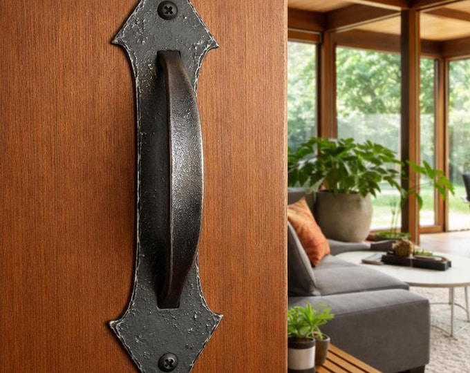 Hand made Arrowhead Style Curved Door Handle