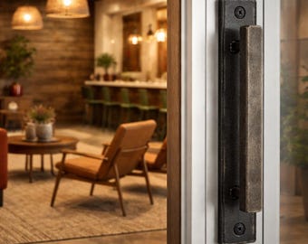 Industrial Raw Steel Cabinet Handle - Face Mounting