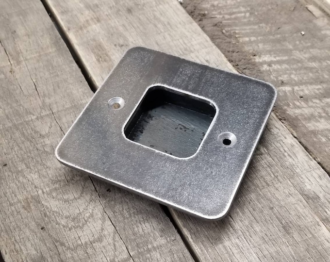 Recessed Sliding Door Pull 4" Square - Closed back