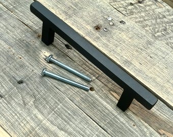 Industrial Raw Steel Door Handle – Square Tube Drawer Pull
