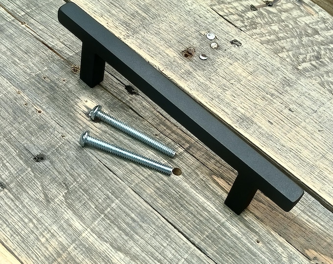 Industrial Raw Steel Door Handle – Square Tube Drawer Pull
