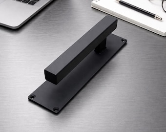 Industrial Steel Barn Door Handle - Square Bar, Handmade Loft Style