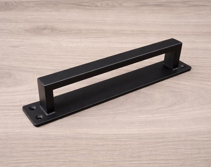 Solid Steel Door Handle Set – Modern Industrial Architectural Pull Hardware