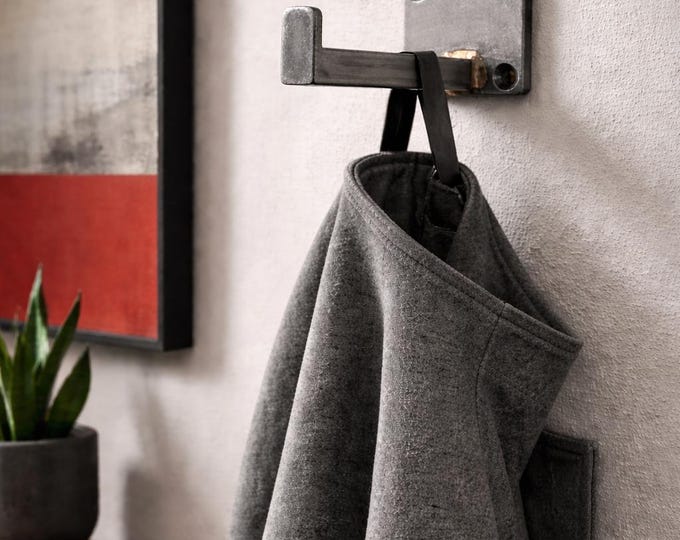 Commercial Steel Clothes Hanger | Solid 1/2" Architectural Wall Hook, Displays, Industrial Decor