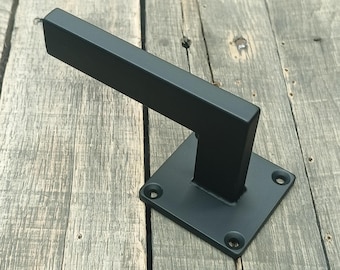 Single Post Door handle - Narrow face, industrial style