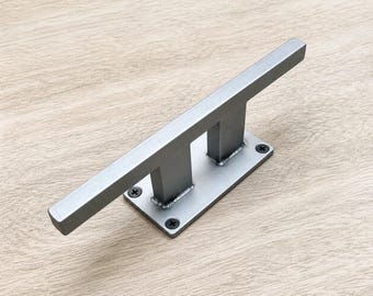 Double Post 8" Door handle - Narrow industrial style