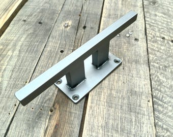 Double Post 8" Door handle - Narrow industrial style