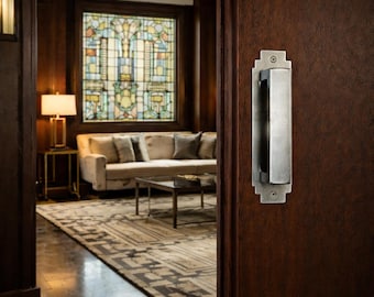 Simplified Deco style Sliding Barn Door Pull 2-1/4" Wide