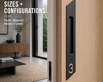 Custom Architectural Recessed Door Pull – Minimal Steel Flush Pull, Made to Order