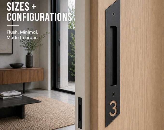 Custom Architectural Recessed Door Pull – Minimal Steel Flush Pull, Made to Order