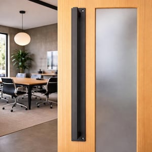 Square Steel Barn Door Handle – Industrial Loft Door Pull
