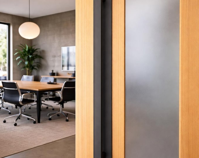 Square Steel Barn Door Handle – Industrial Loft Door Pull