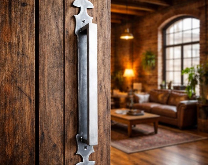 Studio Series - Handcrafted Fleur-de-lis barn door handle