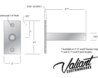 BULK 20 PACK Heavy Duty Floating Shelf Bracket (10 pairs, 20 pieces) - 7/8" Post, Oversized backing plates - lots of options