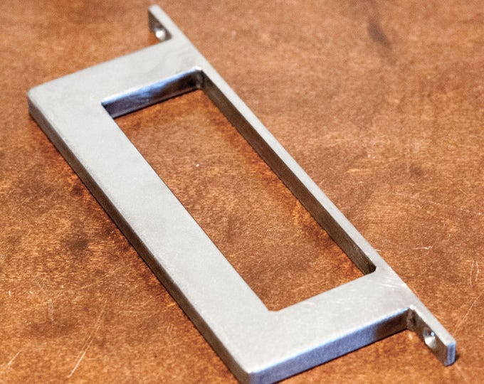 Steel Barn Door Handle - Industrial Loft Door Pull, 10"-18"