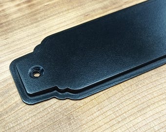 Trim Detail French Style 2" Flat Steel Push Plate | Industrial Barn Door Hardware