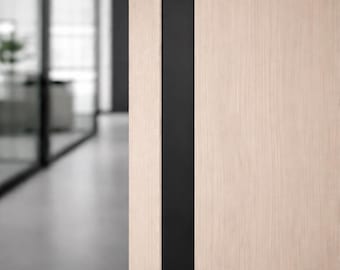 Small 2" Flat Steel Push Plate - Loft Door, Industrial Door 8" - 26"