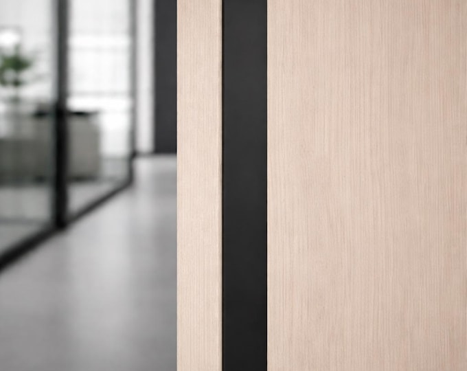 Small 2" Flat Steel Push Plate - Loft Door, Industrial Door 8" - 26"