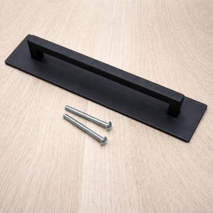 Low Profile Barn Door Handle – Square Steel, Loft Door Pull