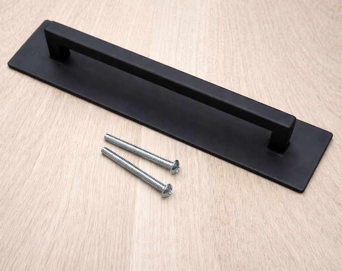 Low Profile Barn Door Handle – Square Steel, Loft Door Pull