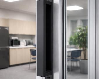 Steel Barn Door Handle – Industrial Loft Door Pull, 10"-36"