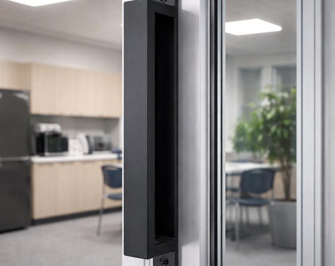 Steel Barn Door Handle – Industrial Loft Door Pull, 10"-36"