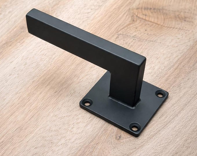 Single Post Door handle - Narrow face, industrial style