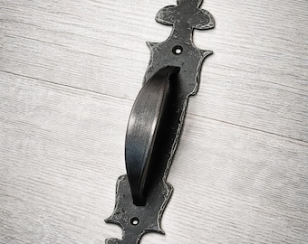 Studio Series - Handcrafted Fleur-de-lis Curved Door Handle