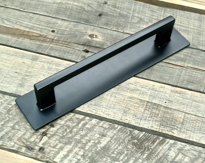 Square Steel Barn Door Handle – Industrial Loft Door Pull