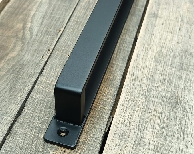 Handmade Steel Barn Door Handle – Industrial Rustic Door Pull