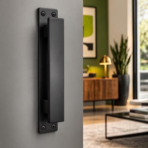 Industrial Steel Flat Barn Door Handle – Sliding Loft Door Pull