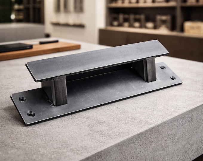 Steel Sliding Barn Door Handle - Low Profile, Loft/Industrial Style