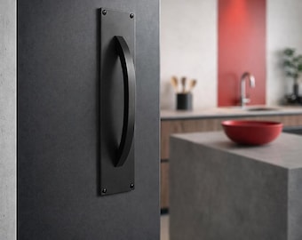 Curved Square Profile Door Handle, Handmade Classic