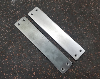 Small 2" Flat Steel Push Plate - Loft Door, Industrial Door 8" - 26"