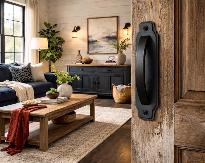 Trim detailed French Style Curved Sliding Door Handle, Classic