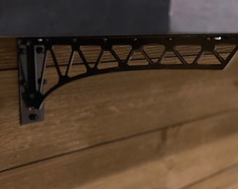 Steampunk Single-truss Industrial Shelf Brackets (Pair)