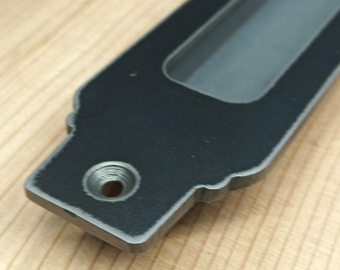 French style Recessed Sliding Barn Door Pull 2" Wide - Closed back