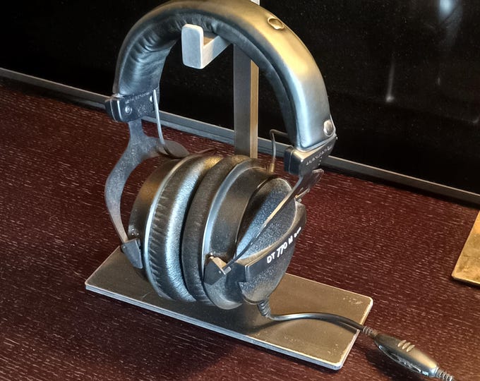 Industrial Minimalist Steel Headphone Stand