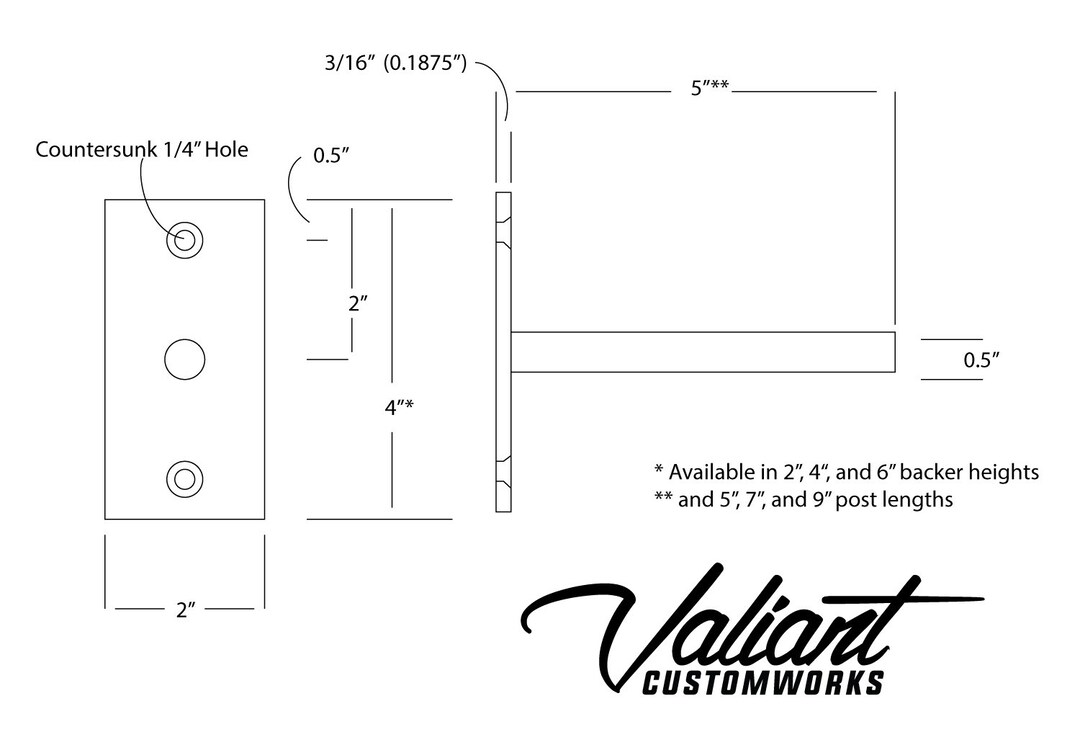 Floating Backing Plate Oversize Backing Plate Standard Duty 1/2