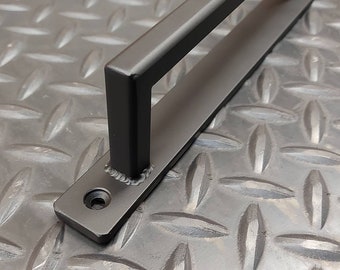 Industrial Barn Door Handle – Square Steel Bar, Loft Door Pull