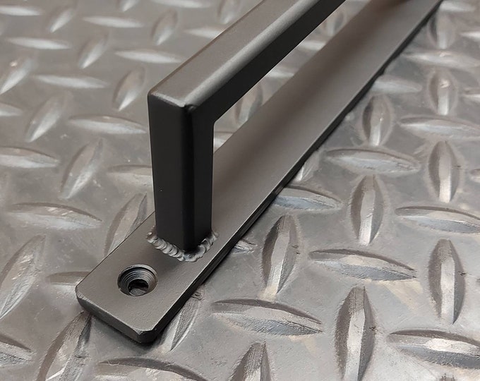 Industrial Barn Door Handle – Square Steel Bar, Loft Door Pull