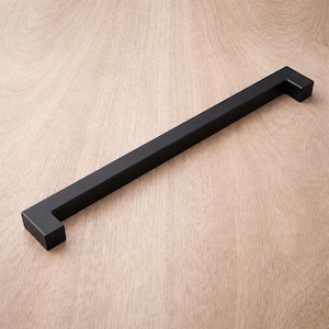 Minimal Steel Handle – Industrial Pull for Sliding Doors & Cabinets – Modern Rectangular Hardware