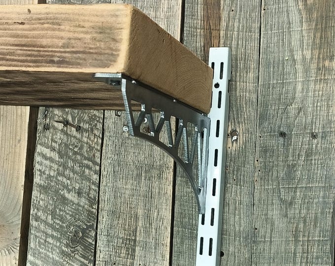 Shelf Rail Compatible Single-truss Industrial Shelf Brackets (Pair)