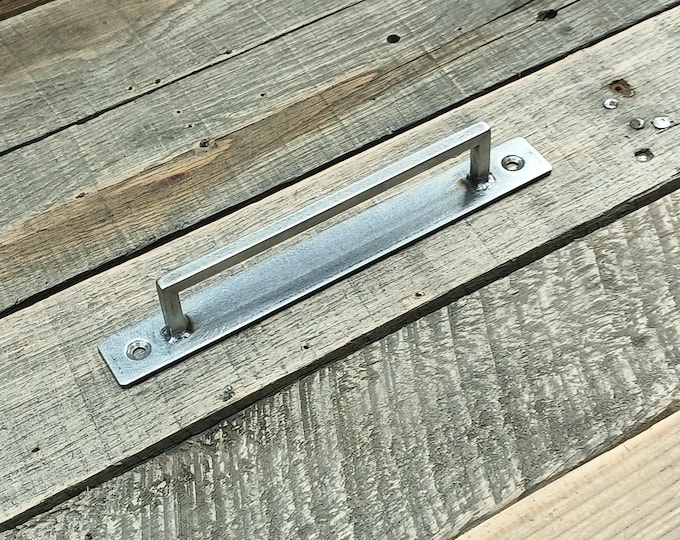 1/4" Industrial Raw Steel Cabinet Handle - Face Mounting