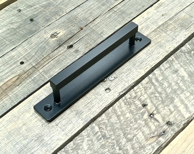 Industrial Raw Steel Cabinet Handle - Face Mounting