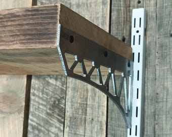 Shelf Rail Compatible Single-truss Industrial Shelf Brackets (Pair)