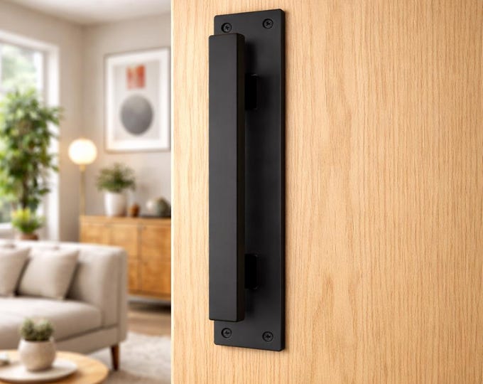 Industrial Steel Barn Door Handle – Loft Door Pull