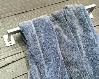 Modern Towel Bar - 1" x 1/2" rectangular steel tube