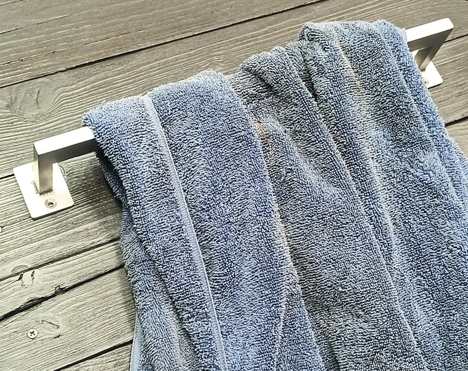 Modern Towel Bar - 1" x 1/2" rectangular steel tube