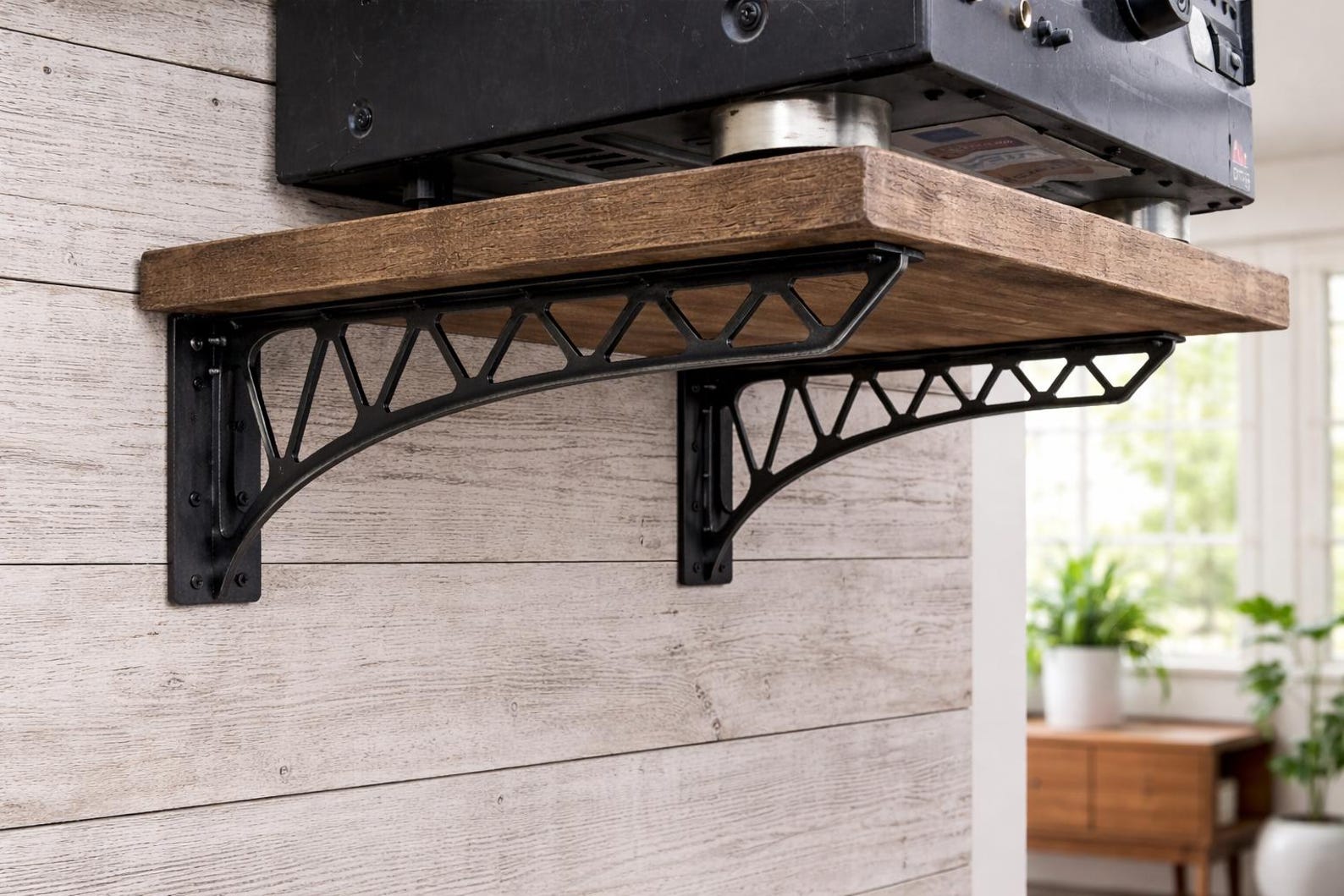 Architectural Truss Shelf Brackets – Solid Steel Support for Floating ...